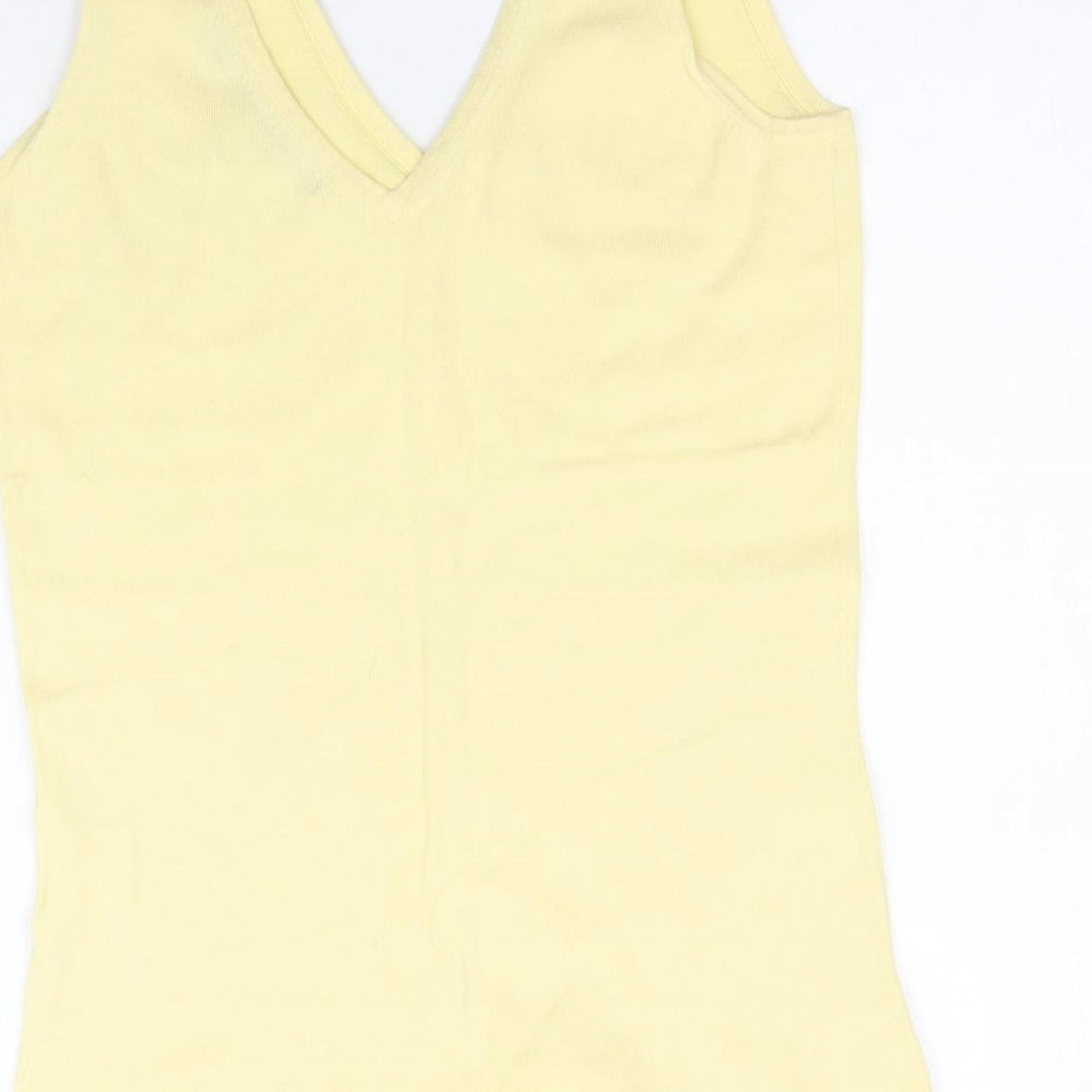 Fenn Wright Manson Womens Yellow Knit Basic Tank Size S