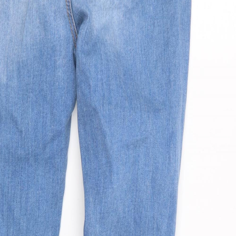 Denim Co. Womens Blue Denim Straight Jeans Size 10 L28 in