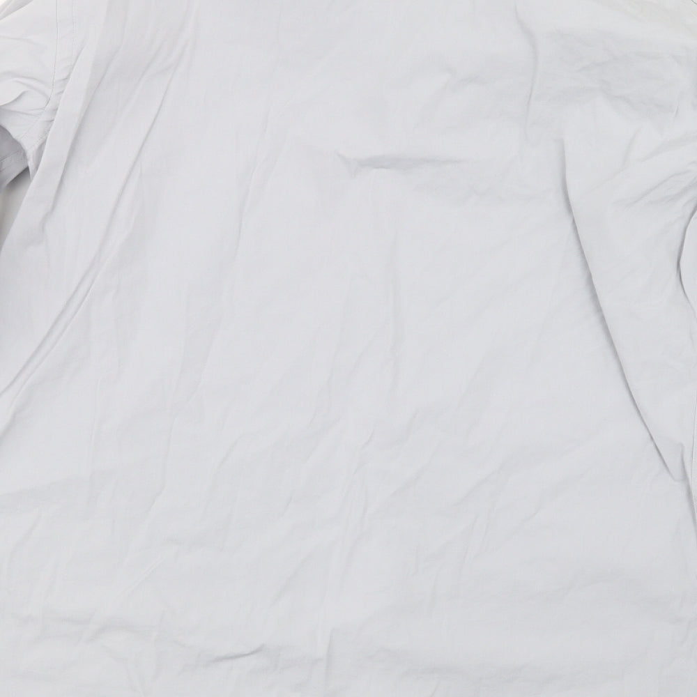 Zara Mens Grey Button-Up Size L