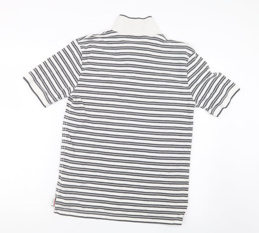 Slazenger Mens Black Striped Polo Size S