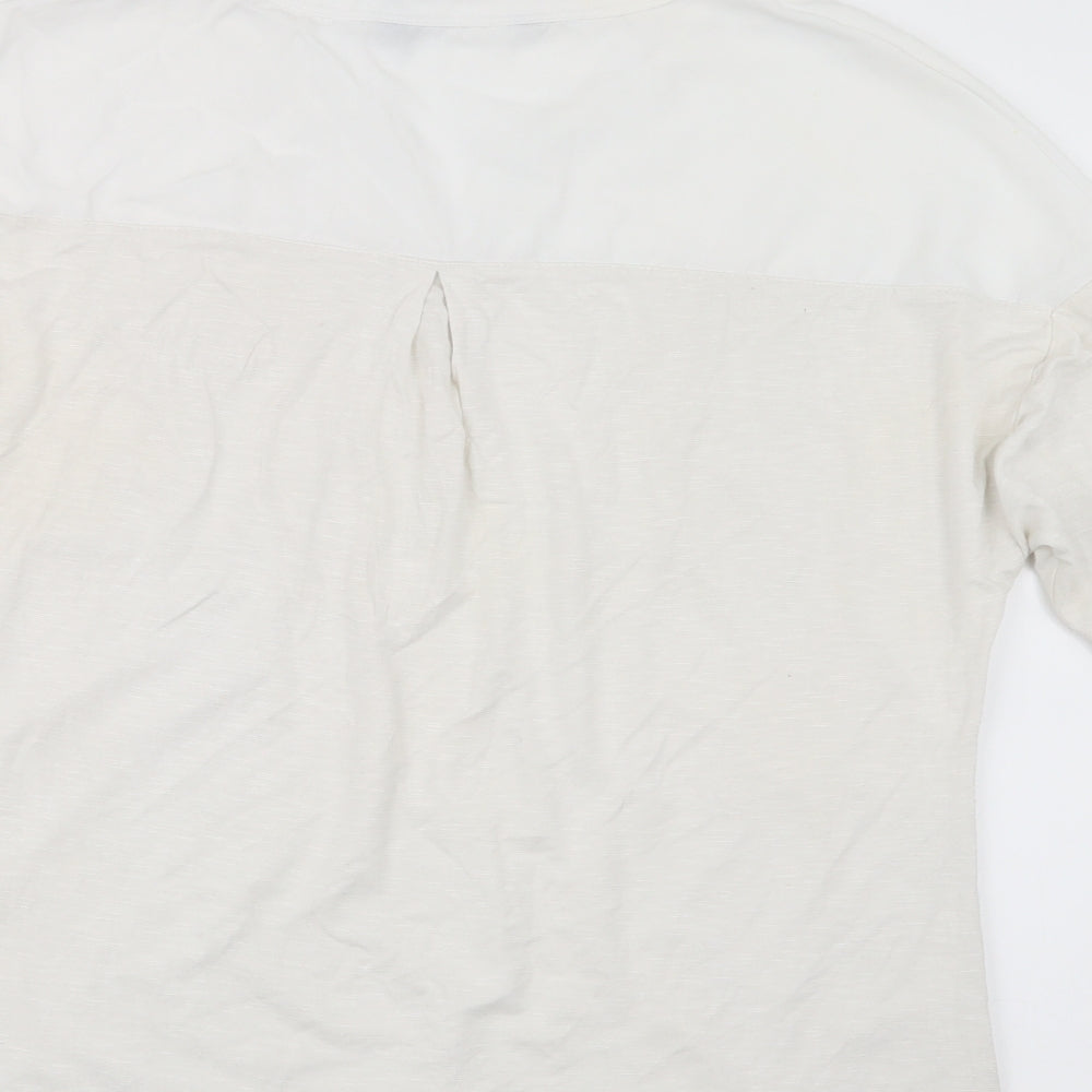 Womens UK Size 10 Preworn White Basic T-Shirt