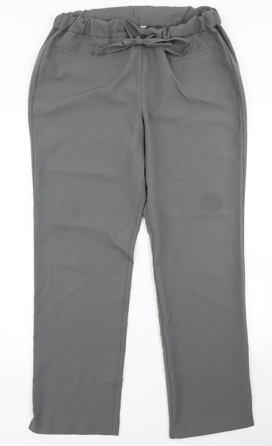 Womens UK Size 14 Anthology Regular Fit Dress Pants Grey Trousers