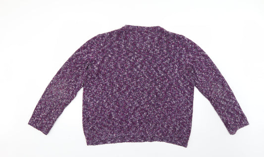 George Womens Purple Argyle/Diamond Pullover Jumper Size 16
