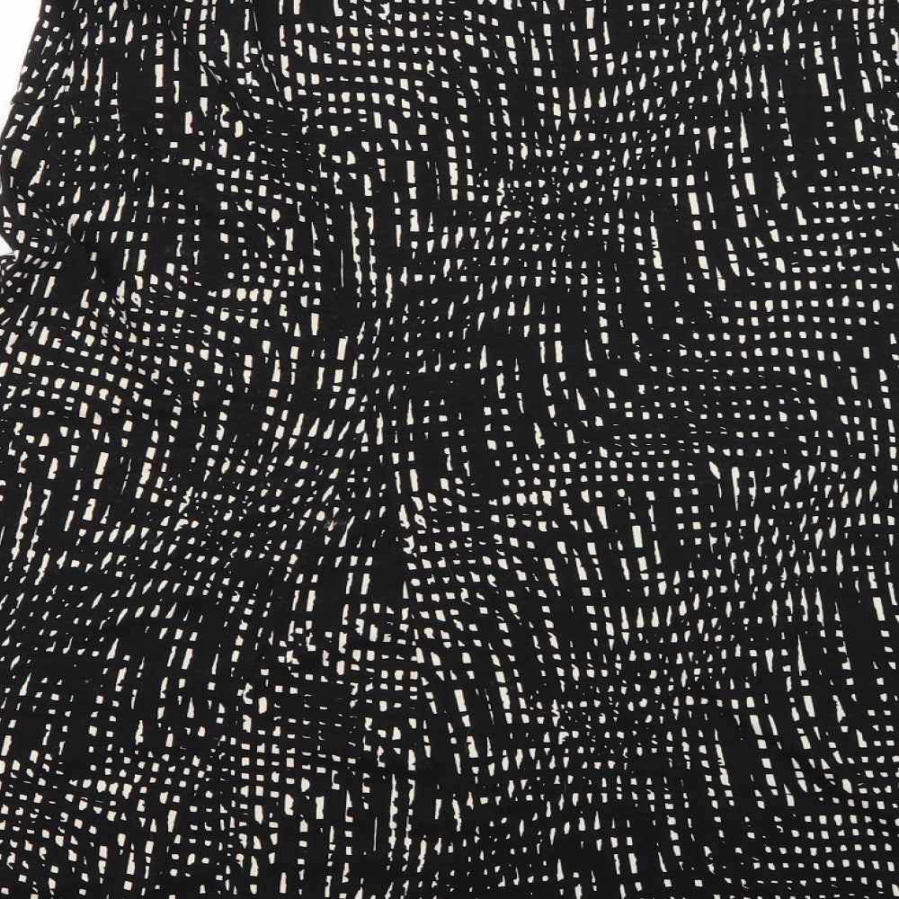Marks and Spencer Womens Black Geometric Flare Skirt Size 16