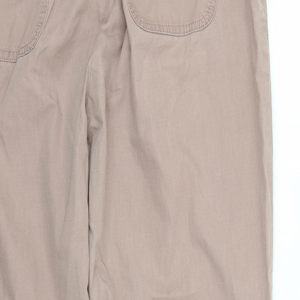 Womens UK Size 14 Marks and Spencer Regular Fit Brown Trousers