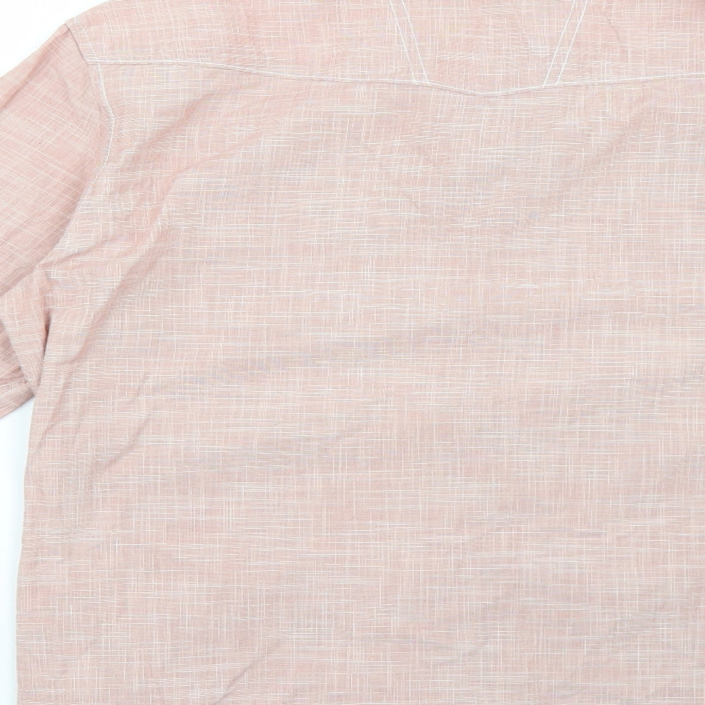 Mens UK Size M f.f.p factory Pink Button-Up Long Sleeve Casual Shirt