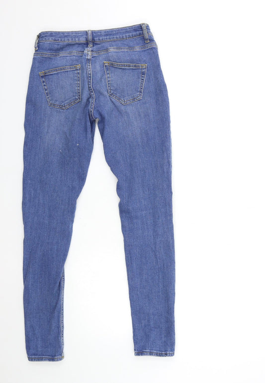 Denim & Co. Womens Blue Denim Skinny Jeans Size 6 L28 in