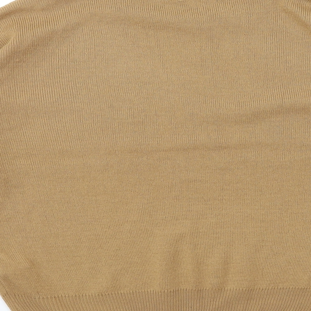 Boohoo Womens Brown Knit Pullover Jumper Size M
