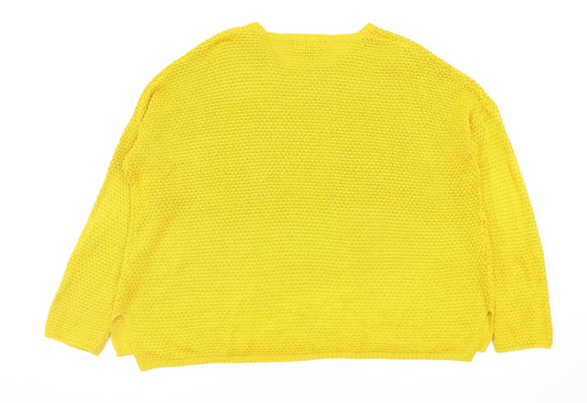 Primark Womens Yellow Pullover Jumper Size 10