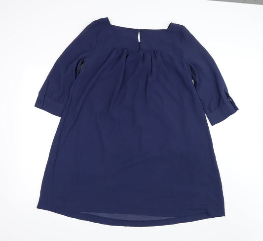 H&M Womens Blue Shirt Dress Size 10