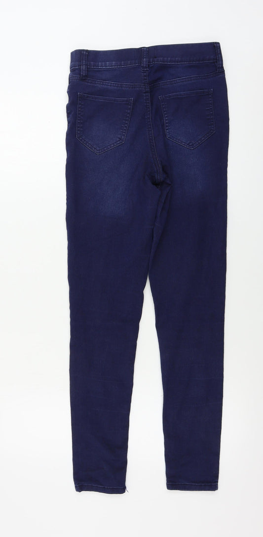 F&F Womens Blue Jegging Trousers Size 8 L26 in