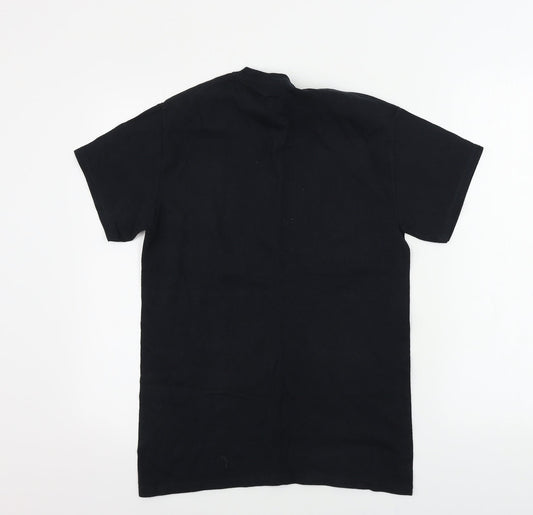 Womens UK Size S Gildan Black Basic T-Shirt