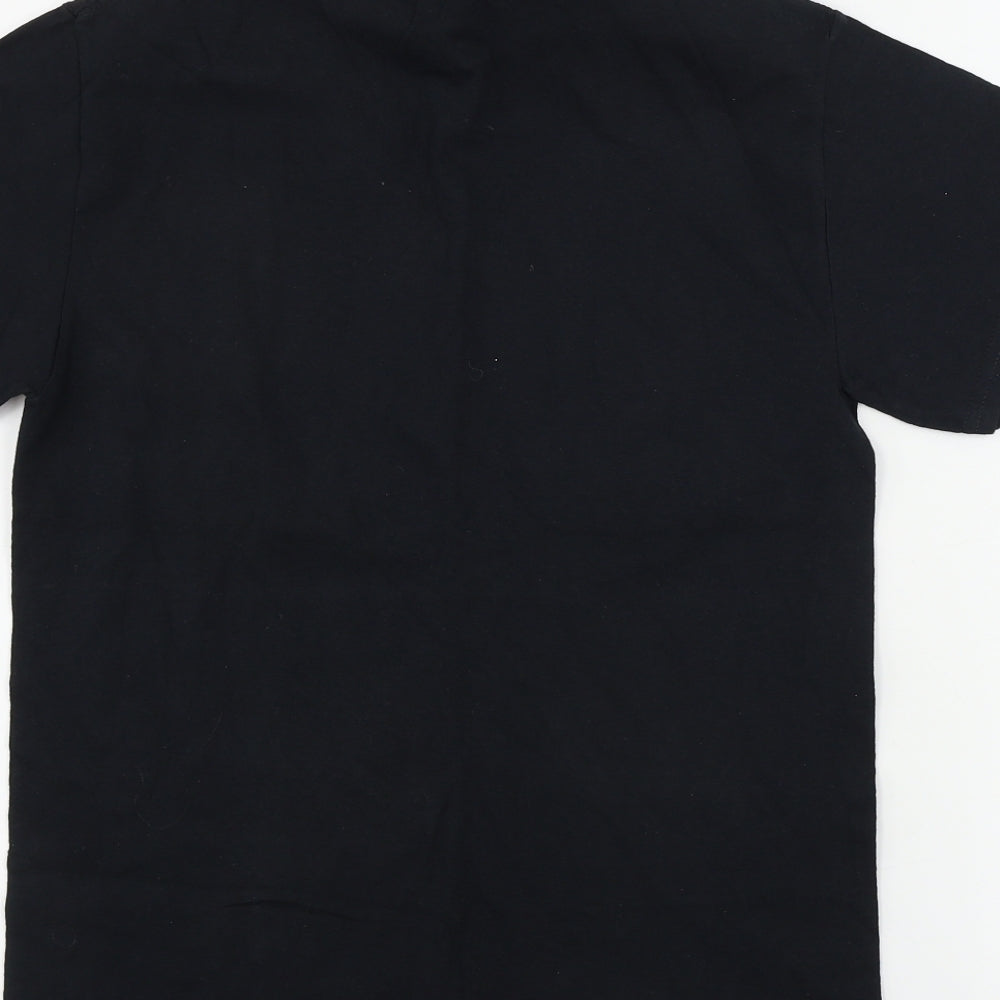 Womens UK Size S Gildan Black Basic T-Shirt