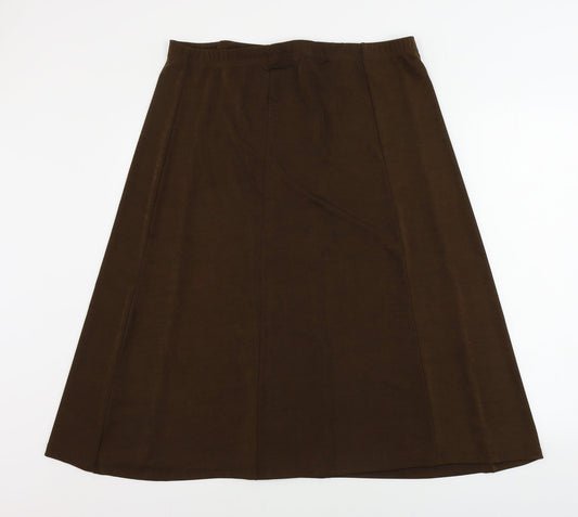 Damart Womens Brown   A-Line Skirt Size L