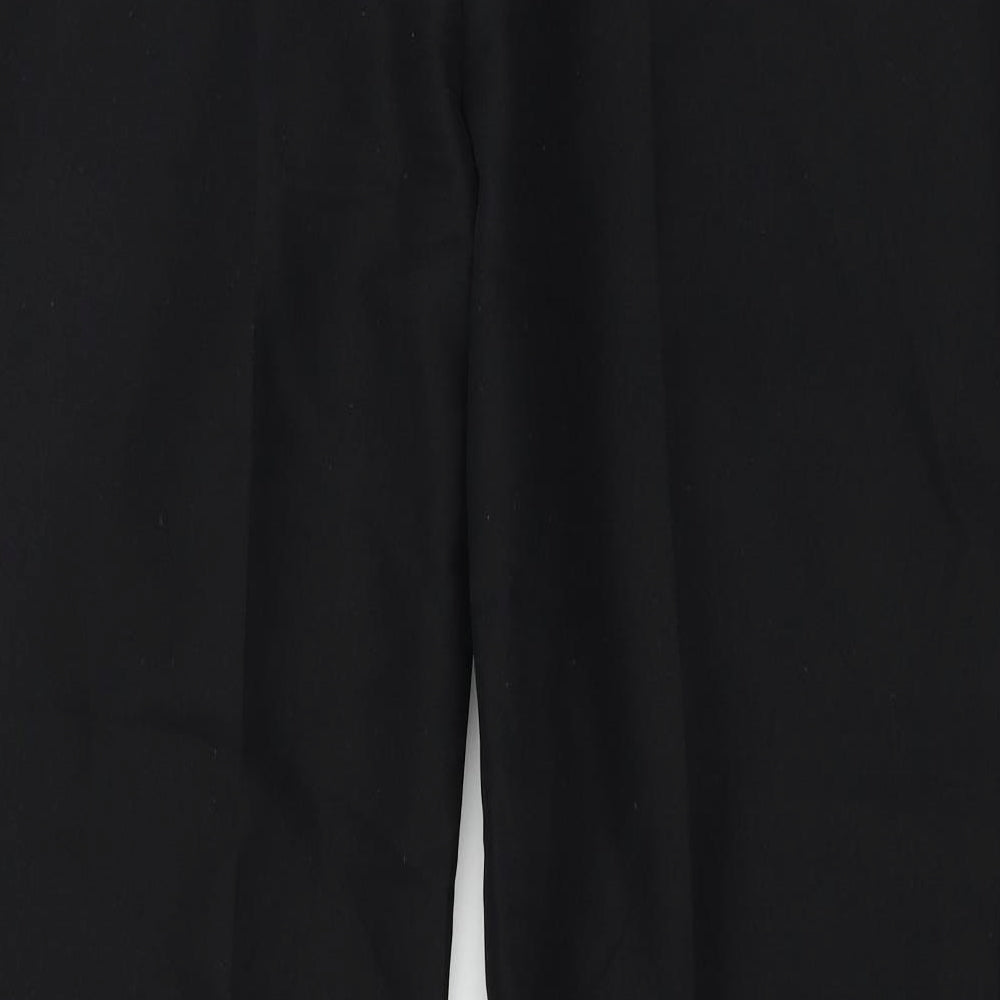 Womens UK Size 20 Preworn Regular Fit Black Trousers