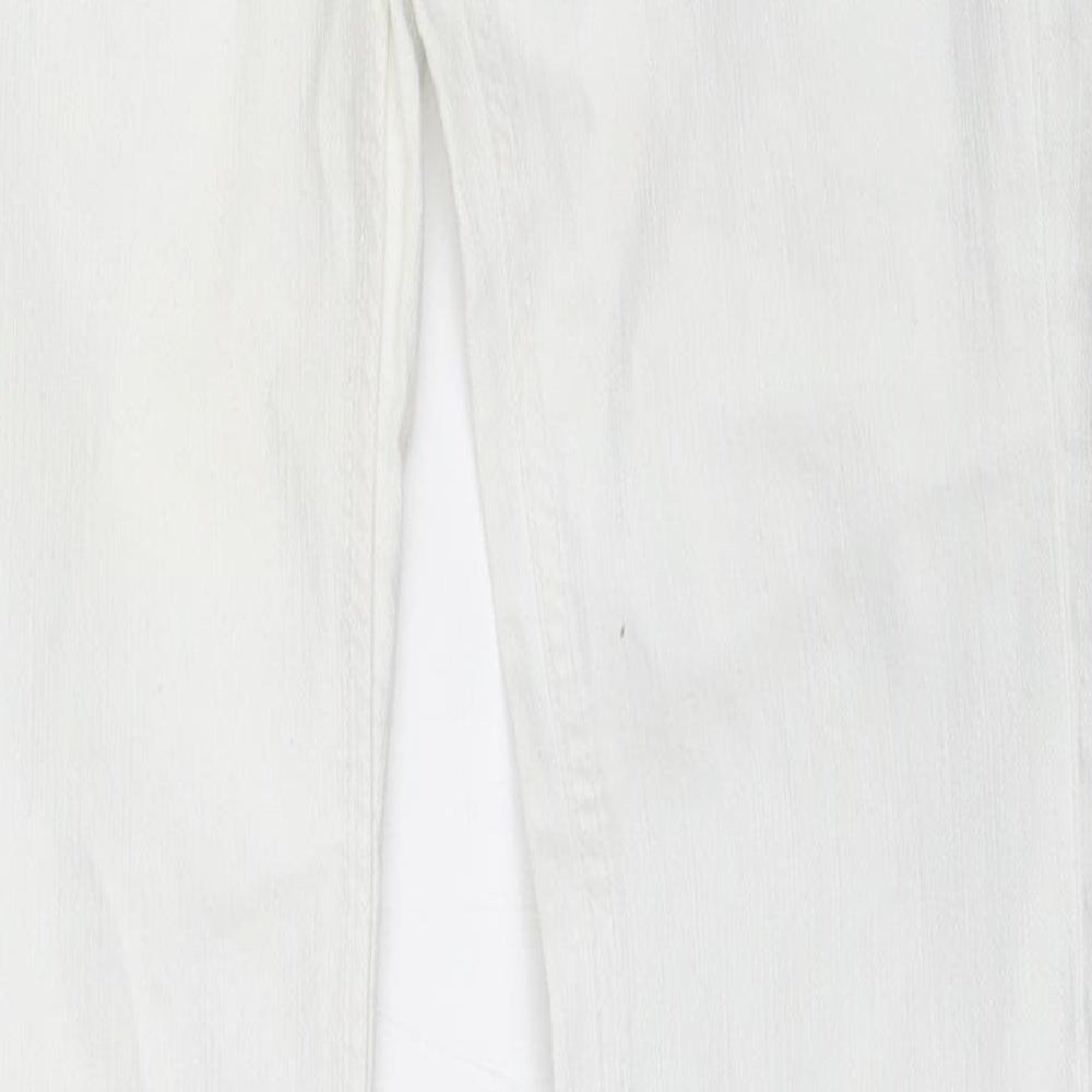 Womens UK Size 36 MNG Regular Fit Skinny White Jeans