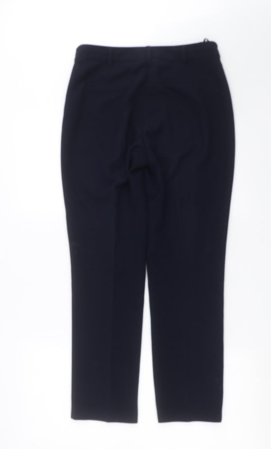 Womens UK Size 10 Debenhams Regular Fit Blue Trousers