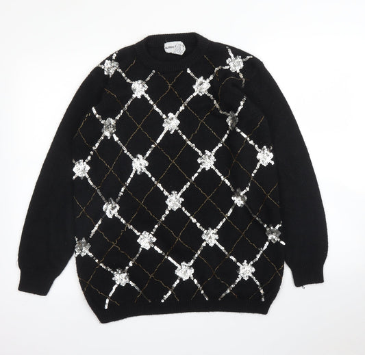 Womens UK Size M Alfred Dunner Black Pullover Jumper