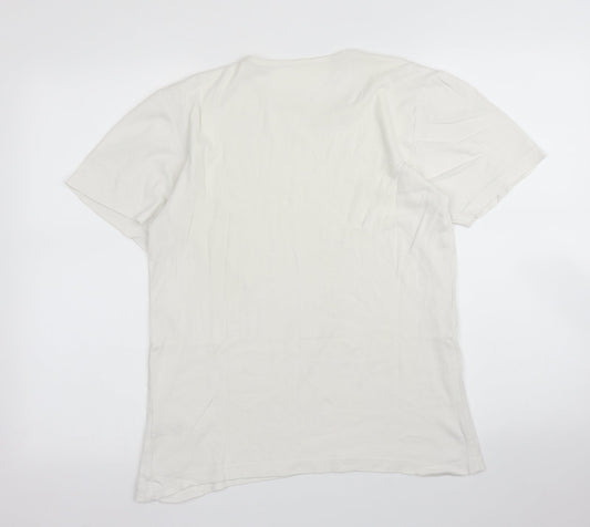 George Womens White Basic T-Shirt Size M