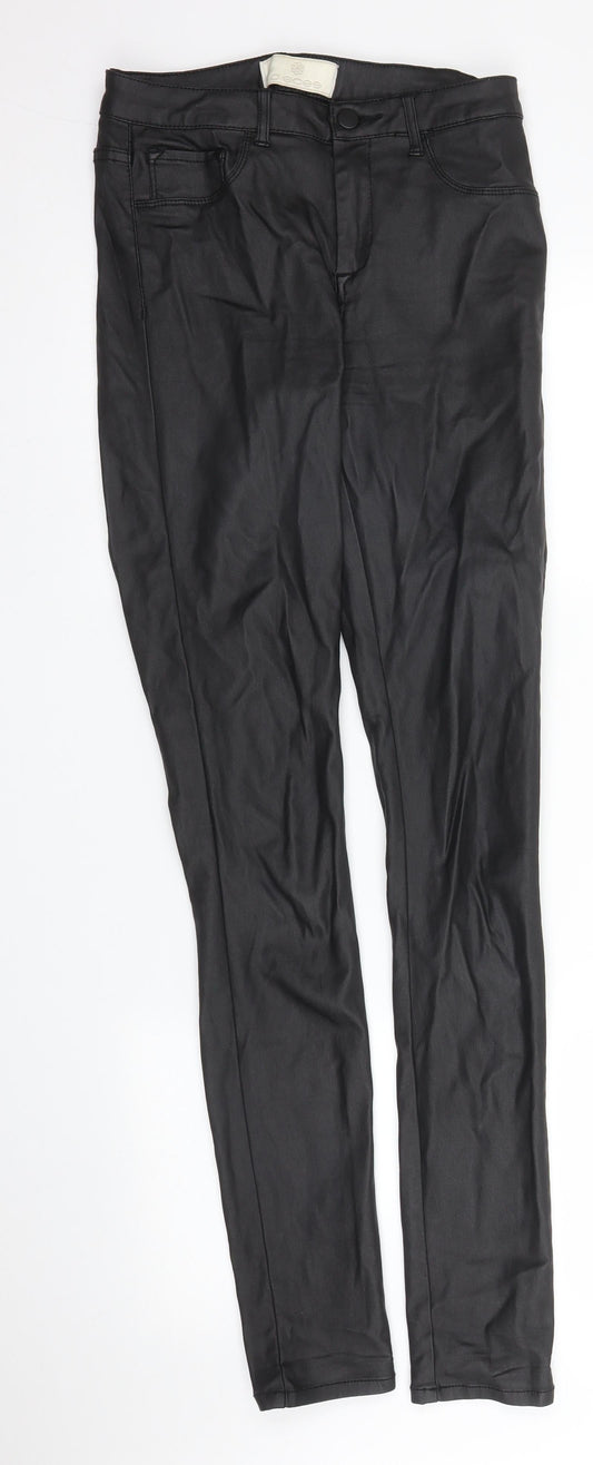 Womens UK Size 26 in Pieces Regular Fit Carrot Black Trousers