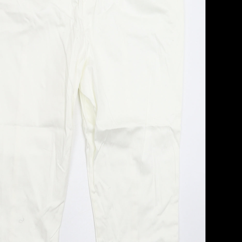 TU Womens White Cropped Trousers Size 16 L22 in