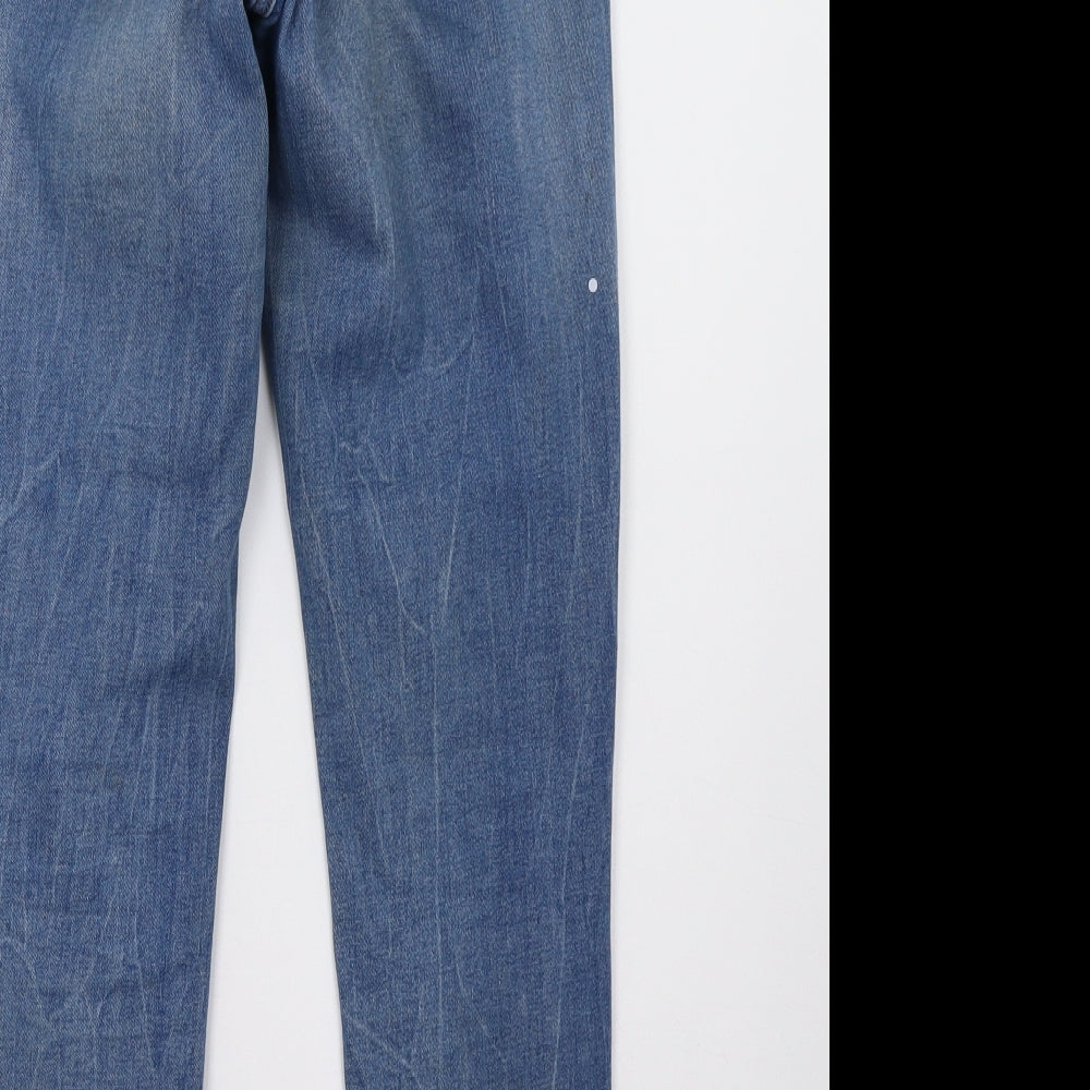 Zara Womens Blue Denim Straight Jeans Size 28 L29 in