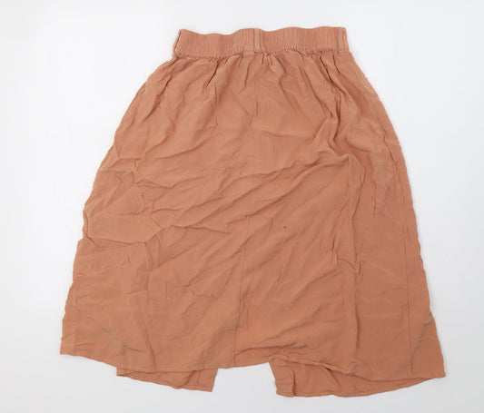 New Look Womens Orange A-Line Skirt Size 10