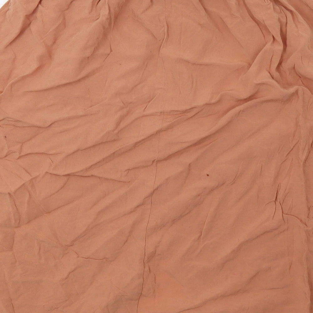 New Look Womens Orange A-Line Skirt Size 10