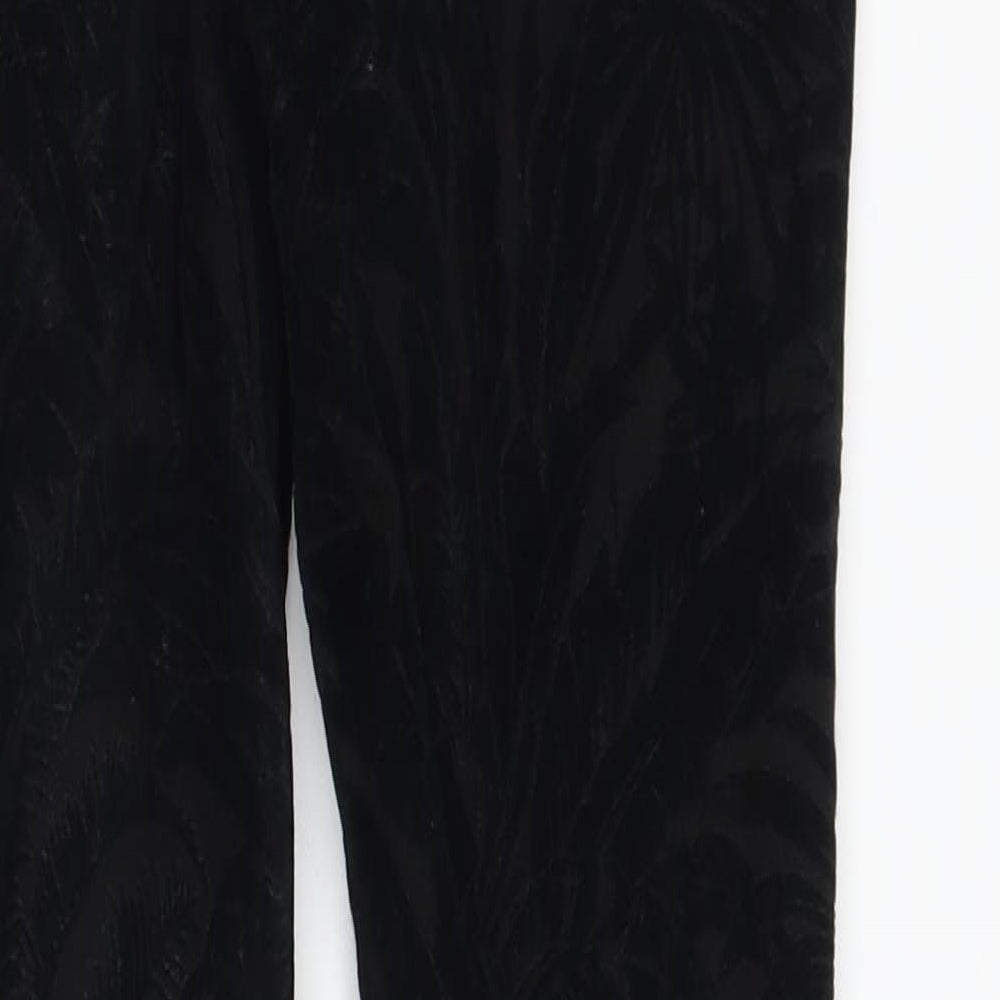 Womens UK Size 8 Topshop Regular Fit Black Trousers