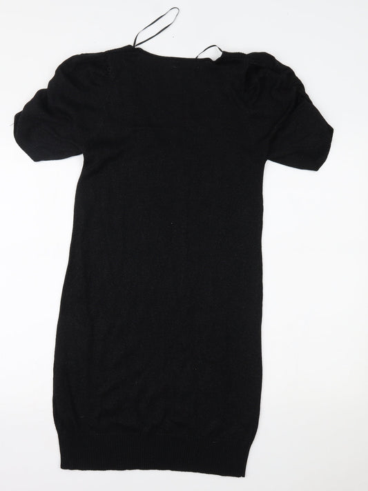 Back view of eVIE women’s black bodycon, size UK 12
