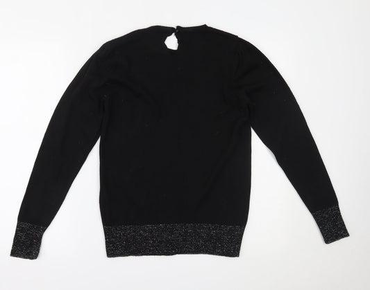 Womens UK Size M Select Black Basic Blouse
