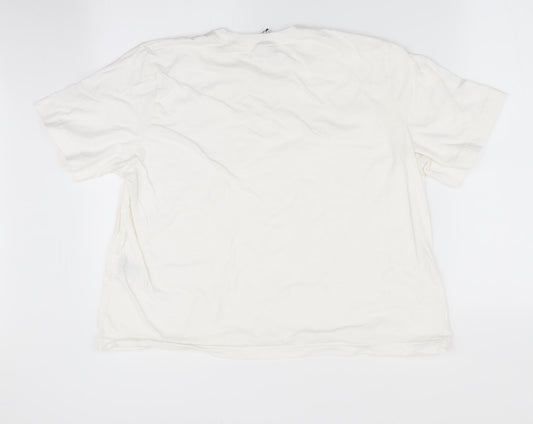Womens UK Size L Divided White Basic T-Shirt
