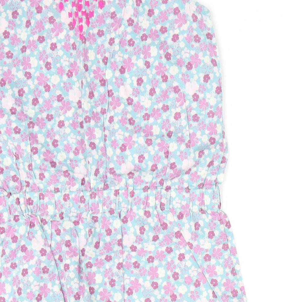 Vertbaudet Girls Purple Floral Shift Size 4 Years