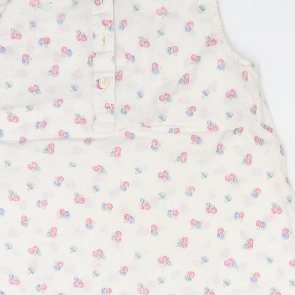 Mothercare Girls White Floral A-Line Size 3-4 Years