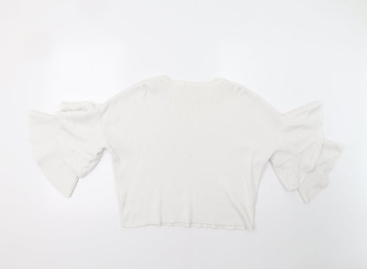 Womens UK Size 10 River Island White Pullover Jumper