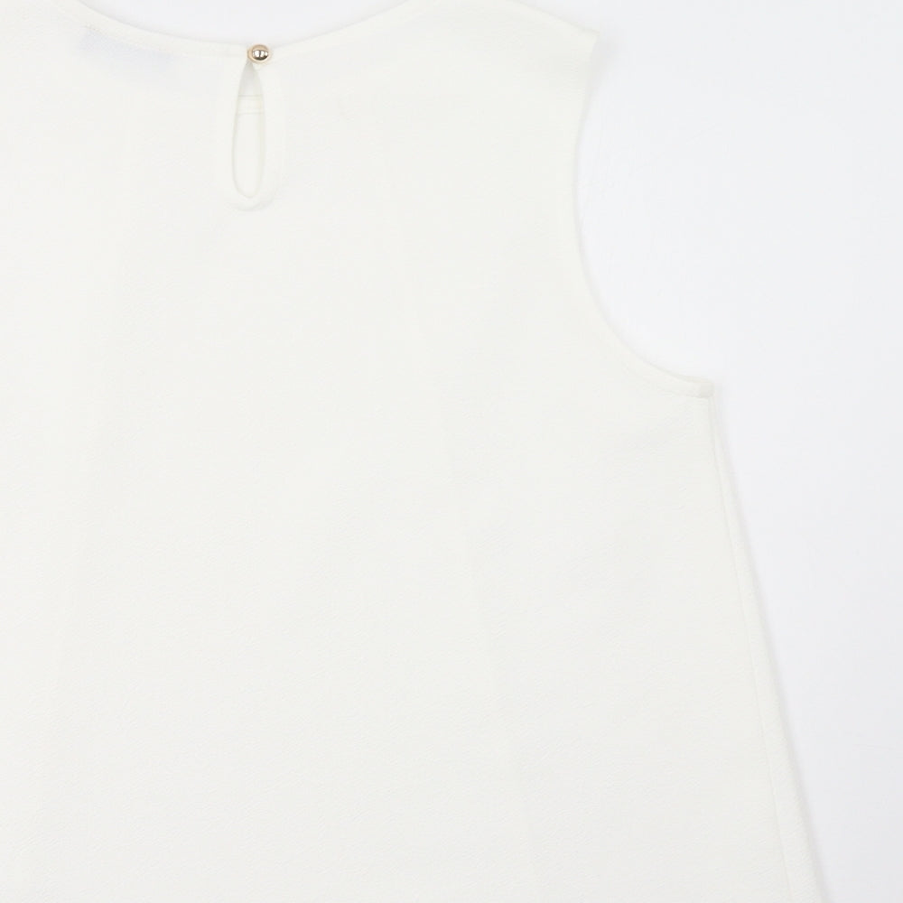 Papaya Womens White Basic Tank Size 12