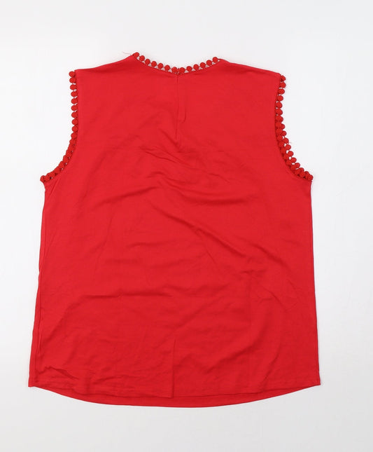 SheIn Womens Red Basic Tank Size M