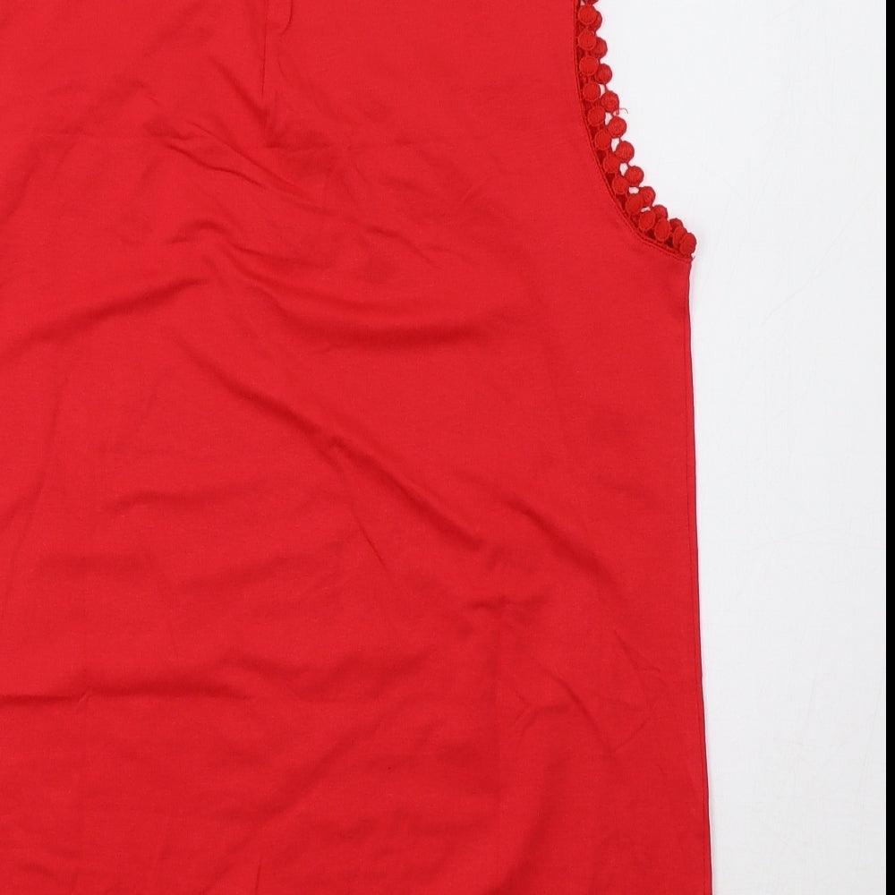 SheIn Womens Red Basic Tank Size M