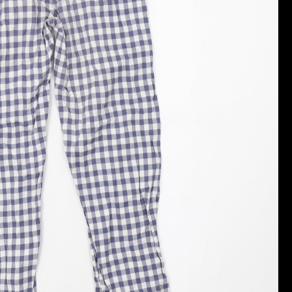 NEXT Girls Blue Check Pyjama Pants Size 11 Years