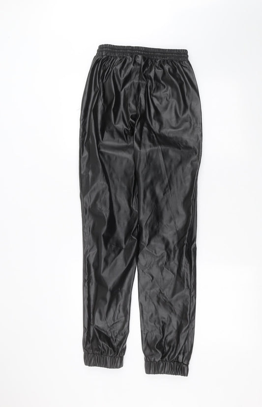 Womens UK Size 6 Missguided Regular Fit Black Trousers