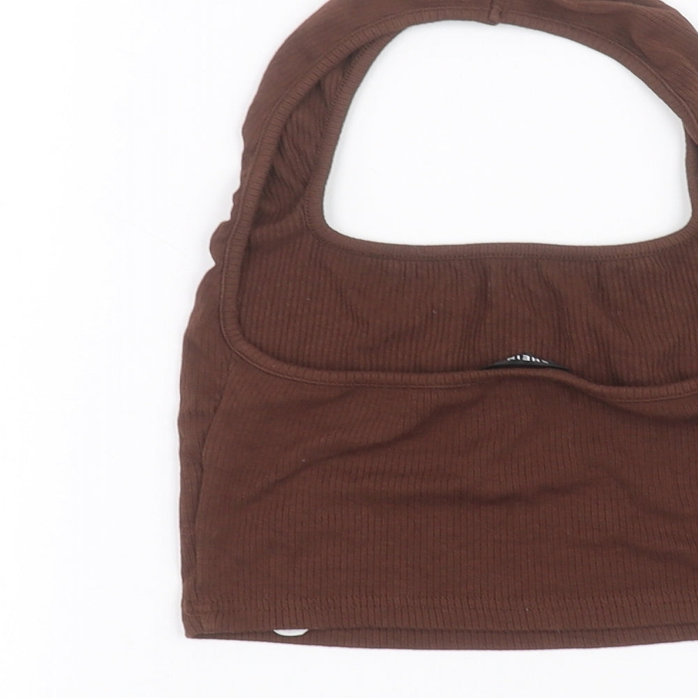 SheIn Womens Brown Basic T-Shirt Size XS