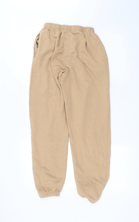 PRETTYLITTLETHING Womens Brown Sweatpants Trousers Size XS L24 in