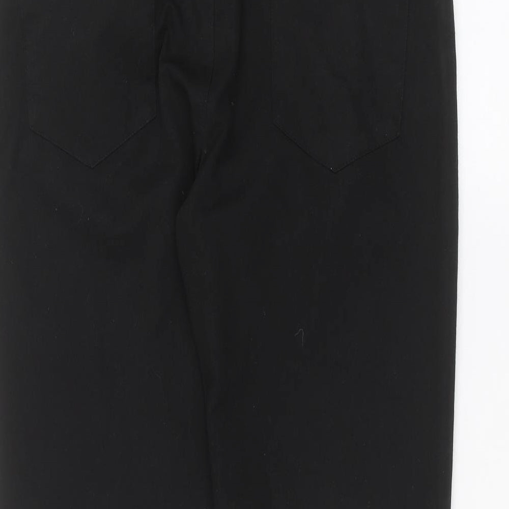 Brand and care label for Tailor & Cutter men’s black dress pants trousers, size 34, in, 29-inch leg