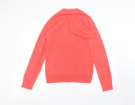 Classic Womens Pink Cardigan Jumper Size L