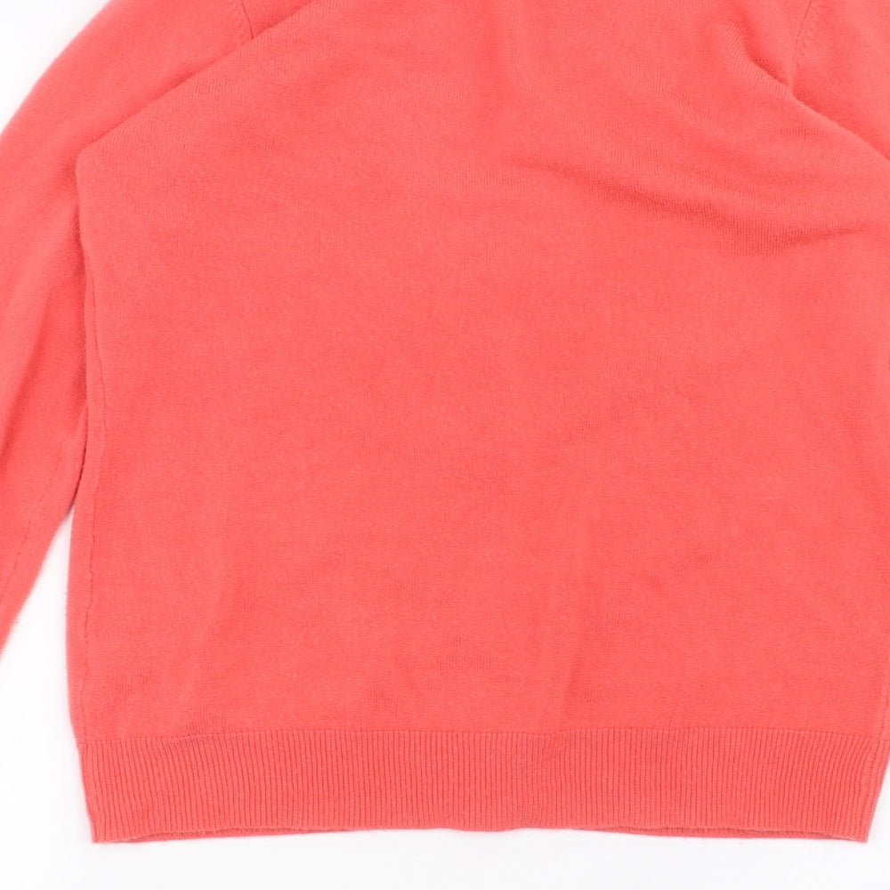 Womens UK Size L Classic Pink Cardigan Jumper