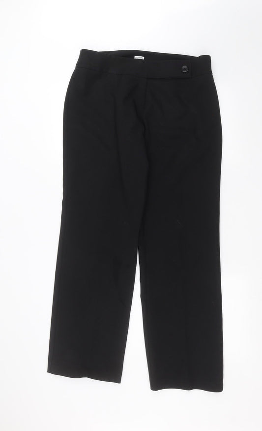 Womens UK Size 14 Etam Regular Fit Black Trousers