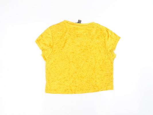 Atmosphere Womens Yellow Basic T-Shirt Size 14