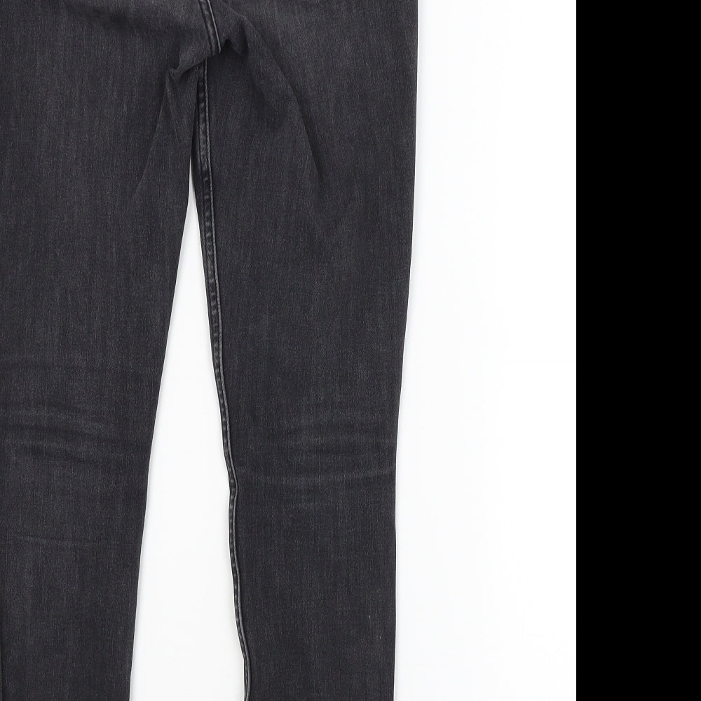 BY VERY Womens Grey Skinny Jeans Size 10 L26 in