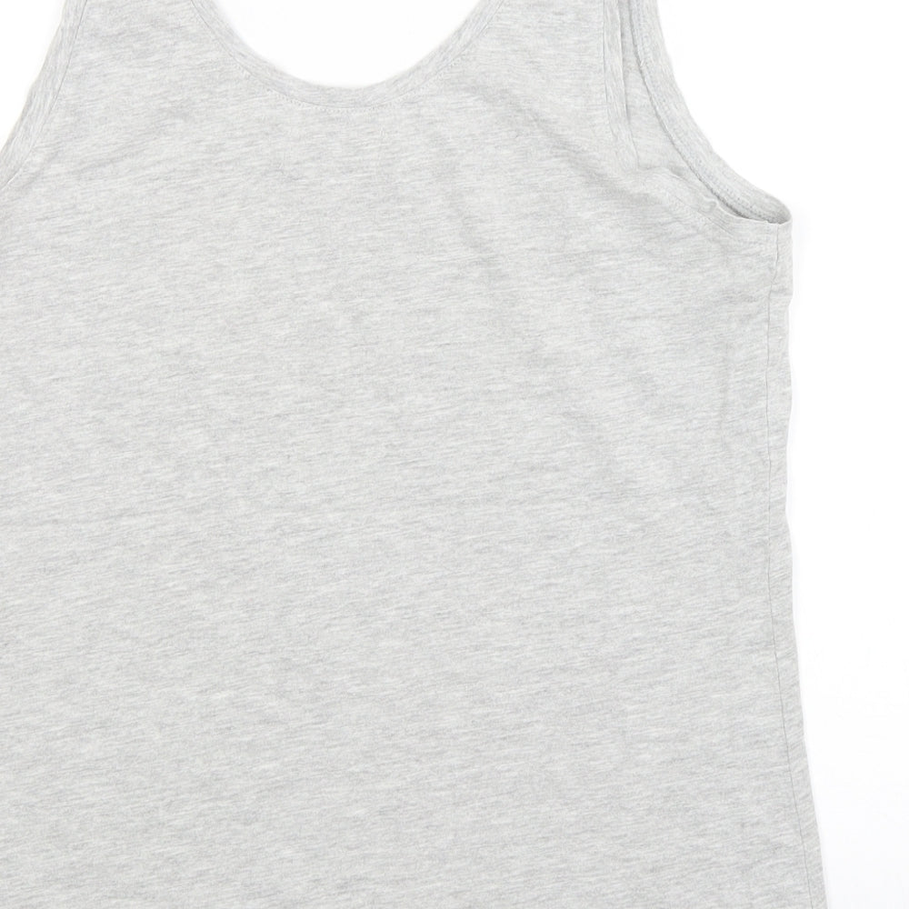 Womens UK Size 12 Preworn Grey Basic Tank