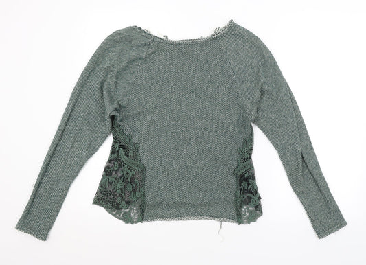 Womens UK Size S Pins & Needles Green Pullover Jumper
